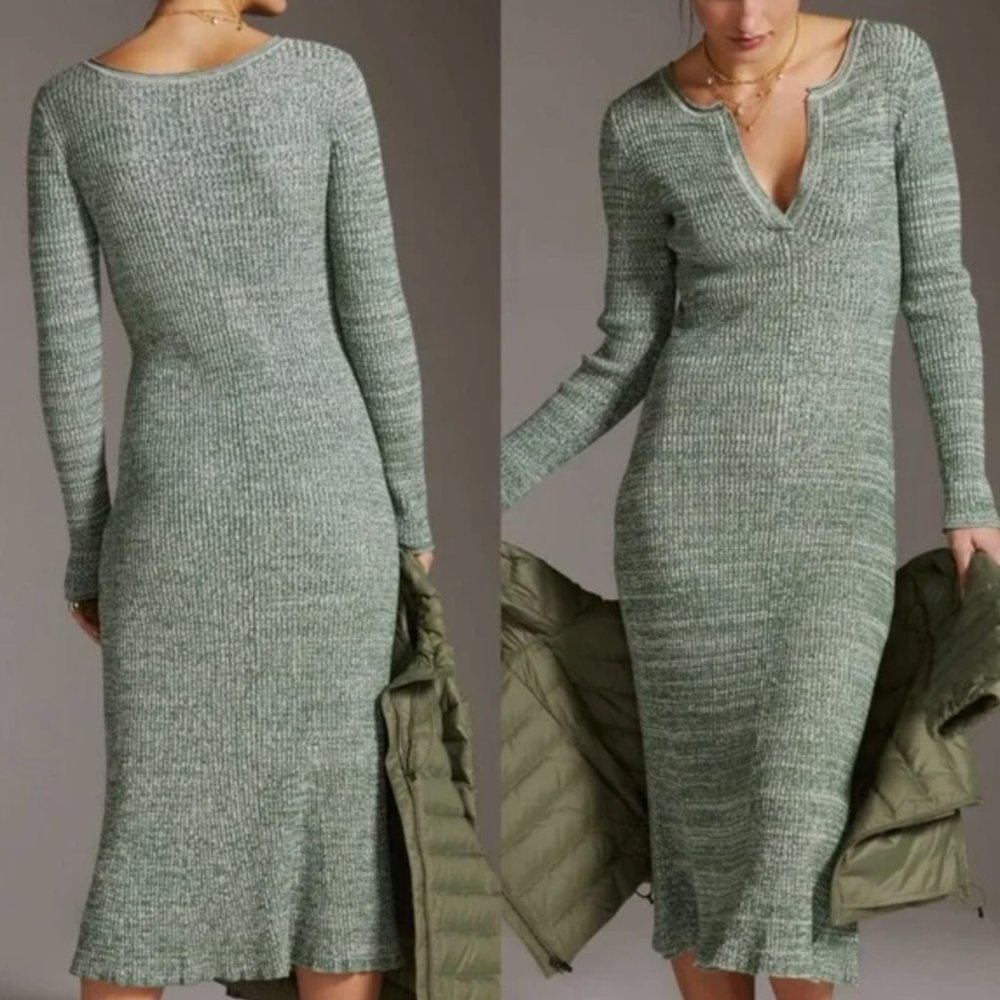 Daily Practice By Anthropologie Alla midi dress in Green Size S